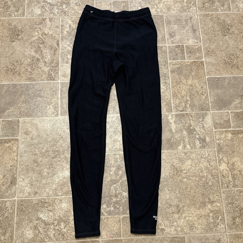 Vintage 2001 The North Face Women's M Thermal Fleece Base Layer Leggings Black